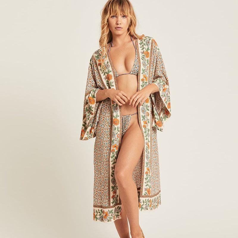 "Sun-Kissed Serenity" Cotton Beach Cover-Up - A Stylish Swimwear Essential for Women