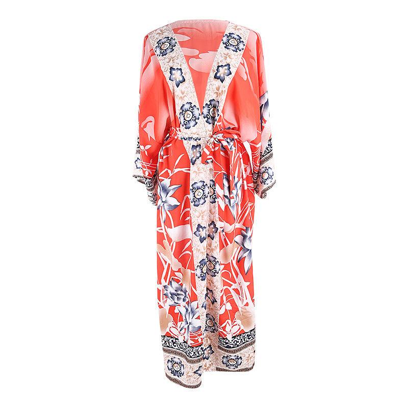 &quot;Sun-Kissed Serenity&quot; Cotton Beach Cover-Up - A Stylish Swimwear Essential for Women