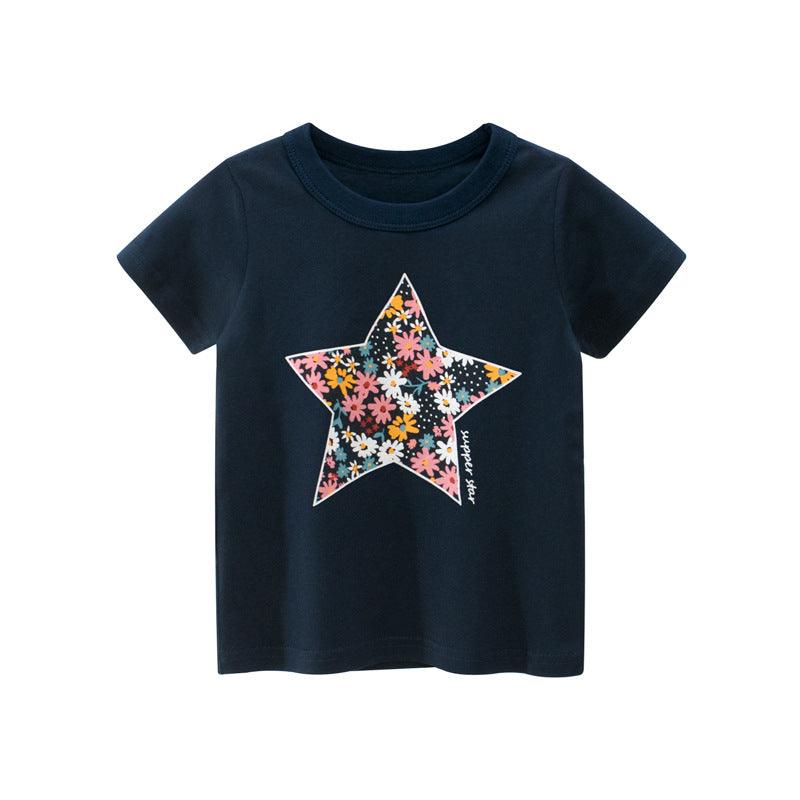 Summer Girls Short Sleeve t-Shirt Children&