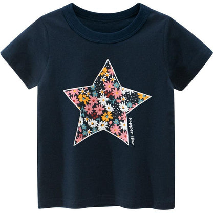 Summer Girls Short Sleeve t-Shirt Children&