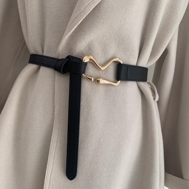 Thin Belt Featuring Knot Decoration