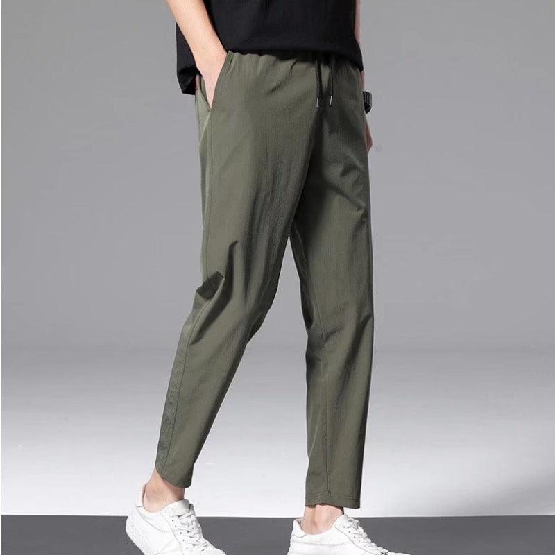 Thin Ice Silk Nine Part Casual Pants For Men&