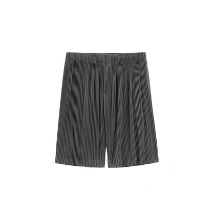 Thin Loose Casual Pants Pleated Elastic Waist Shorts For Men - Fashion - Your-Look