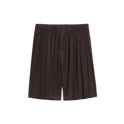 Thin Loose Casual Pants Pleated Elastic Waist Shorts For Men - Fashion - Your-Look
