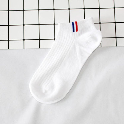 Thin Shallow Breathable And Sweat-absorbing White Cotton Socks - Your-Look