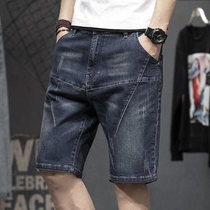 Thin Stretch Fat Five-point Denim Shorts Men - Fashion - Your-Look