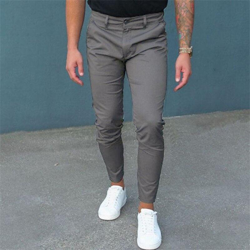 Tight Pocket Zipper Slim Fit Trousers