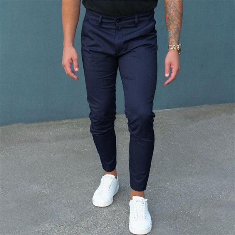 Tight Pocket Zipper Slim Fit Trousers - Fashion - Your-Look