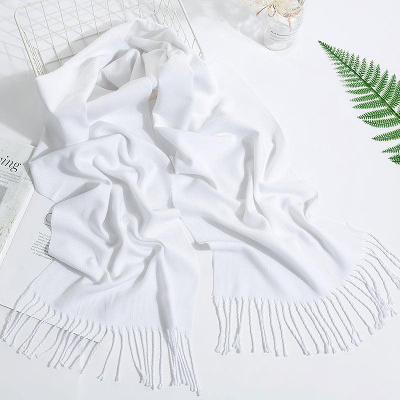 Versatile Tassel Solid Color Scarf: A Fashion Essential for Women