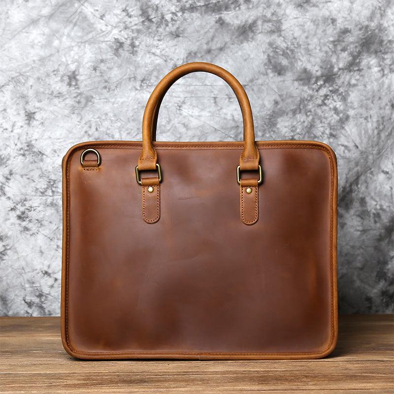 Embrace Timeless Elegance: Vintage Casual Crazy Horse Leather Men&