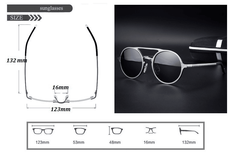Vintage Round Frame Polarized Driving Sunglasses for Men - Your-Look