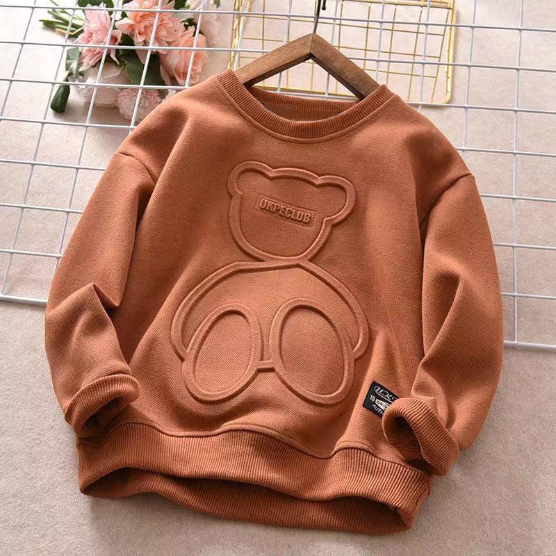 Long Sleeved T Shirt Children Plus Velvet Bottoming Shirt - Fashion - Your-Look