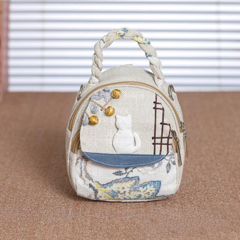 Whimsical Charm: All-Matching Lightweight Handmade Cat Canvas Bag - Your-Look