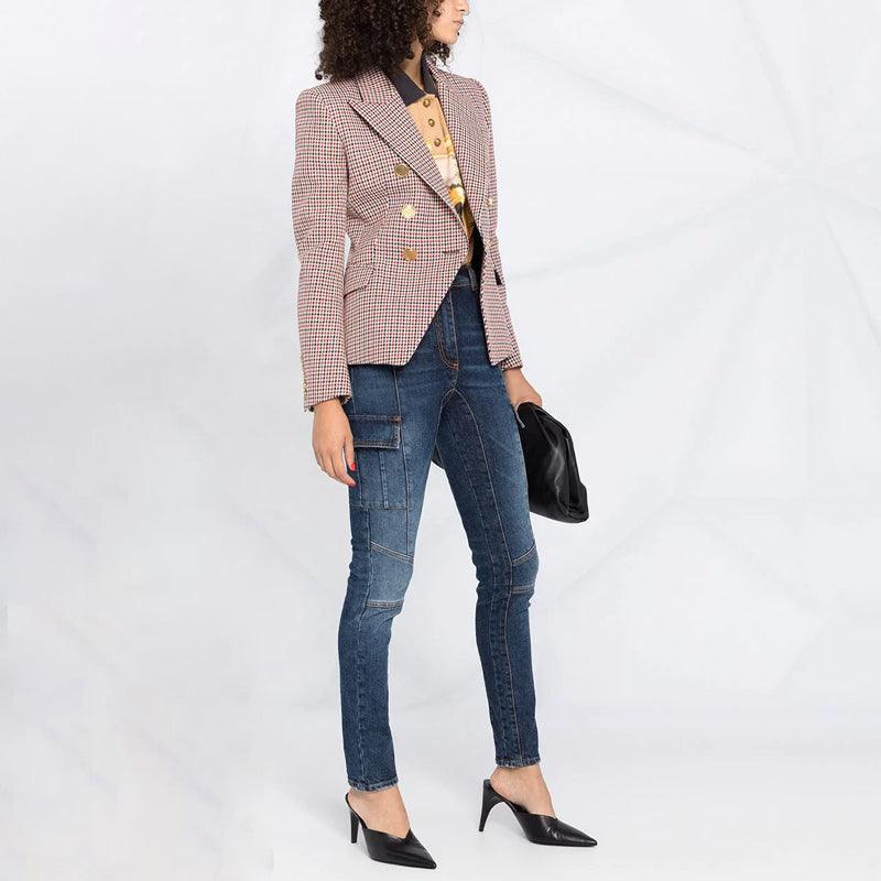 Timeless Chic: Houndstooth Small Jacket Women&