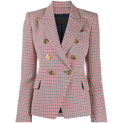 Timeless Chic: Houndstooth Small Jacket Women&