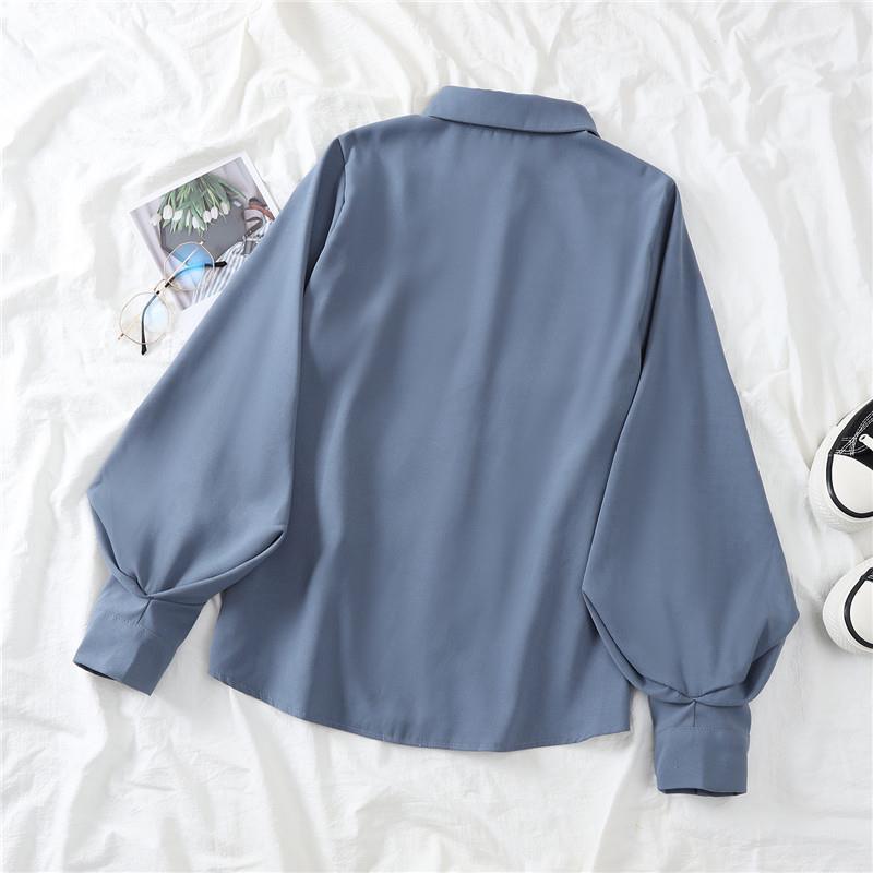 Chic Lantern Sleeve Shirt: Niche Design Sense Loose Long Sleeve Shirt - Your-Look