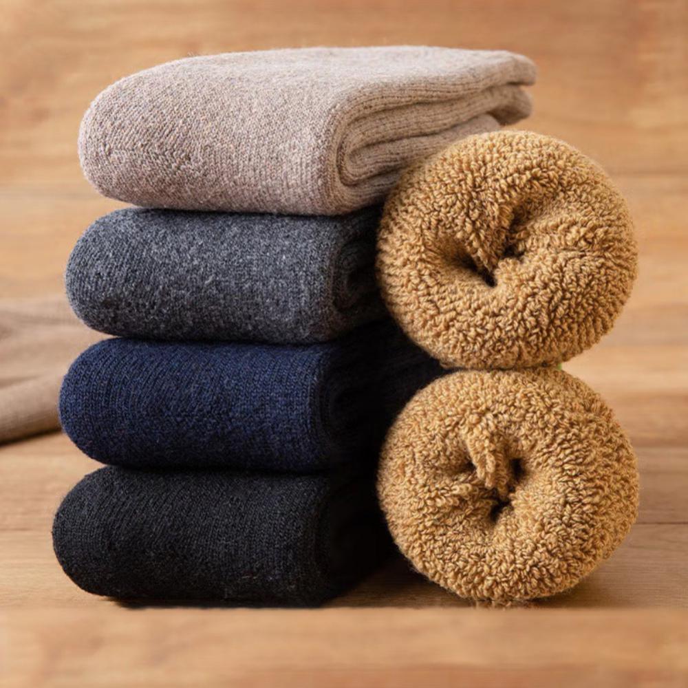 Wool Socks Thickened And Plush Warm Terry Middle Cylinder - Your-Look