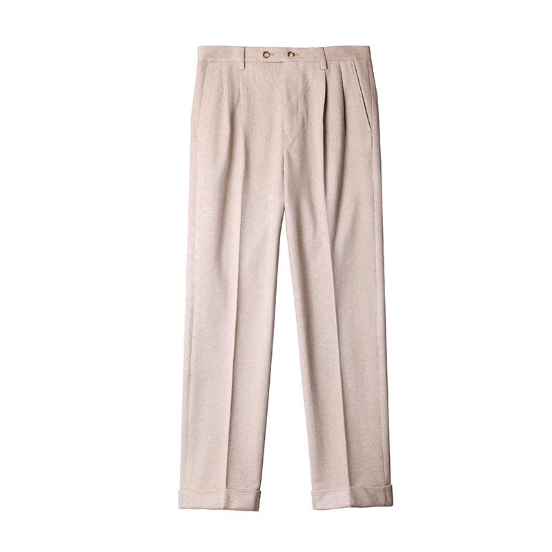 Woolen Suit Pants For Men With A Slim Fit, Straight Tube, And Relaxed Drape Feel - Fashion - Your-Look