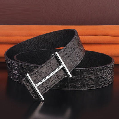 Youthful Elegance - Leather Belt with Pure Copper Buckle - Your-Look