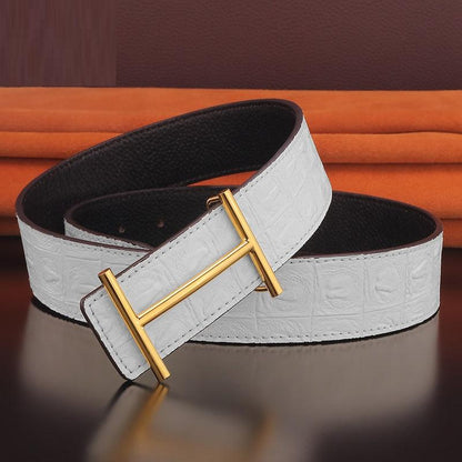 Youthful Elegance - Leather Belt with Pure Copper Buckle - Your-Look