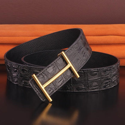 Youthful Elegance - Leather Belt with Pure Copper Buckle - Your-Look