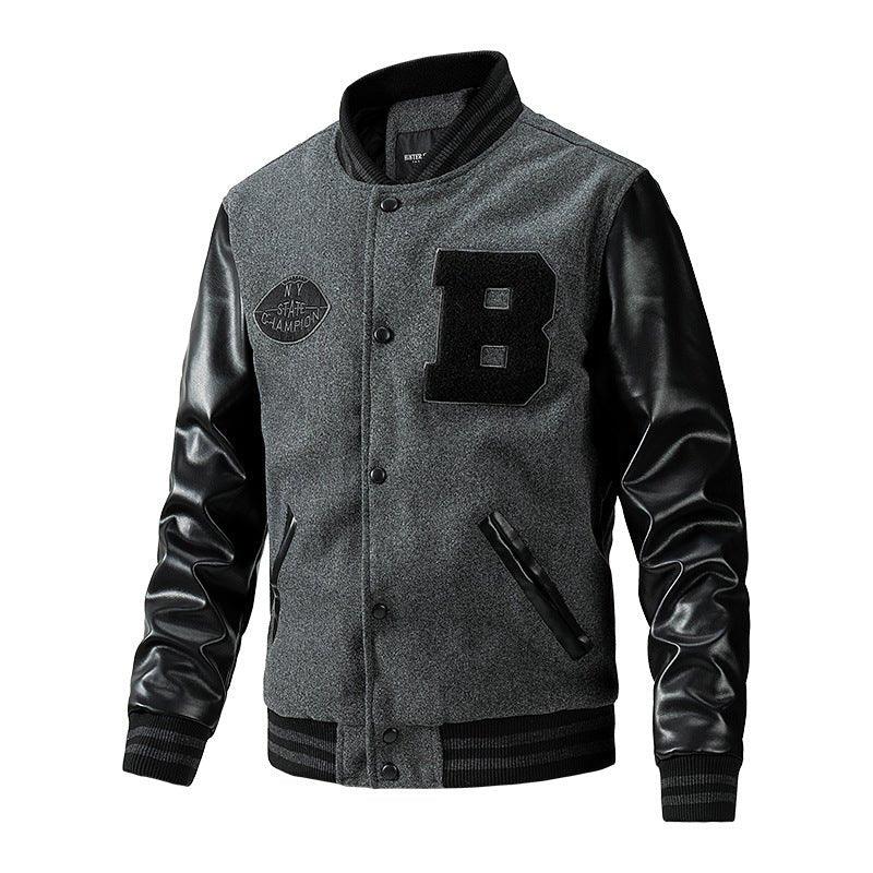 American Baseball Jacket Casual Embroidery Stitching -  - Your-Look