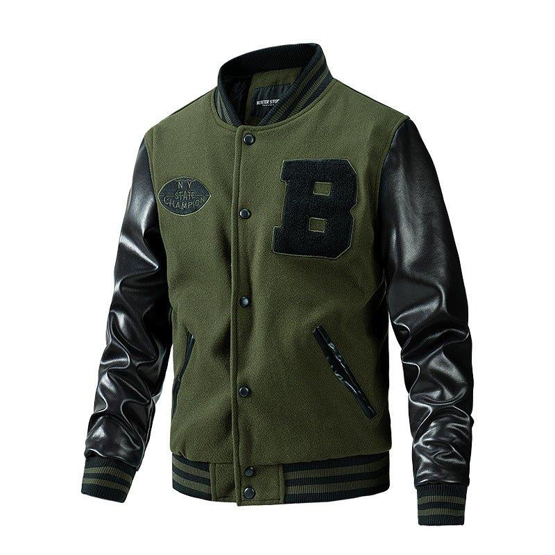 American Baseball Jacket Casual Embroidery Stitching -  - Your-Look