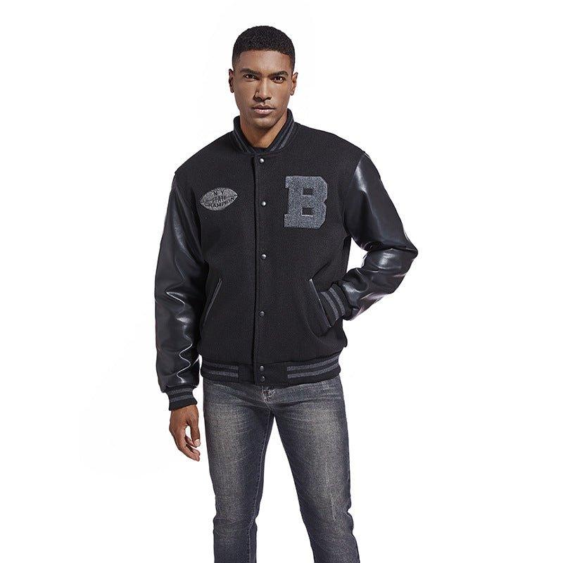 American Baseball Jacket Casual Embroidery Stitching -  - Your-Look