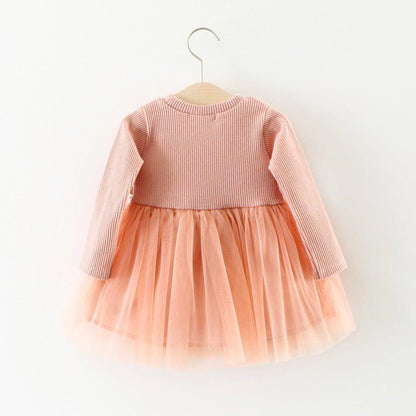 A031 new fall manufacturers selling children waist flowers long sleeved dress princess dress baby skirt -  - Your-Look