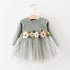 A031 new fall manufacturers selling children waist flowers long sleeved dress princess dress baby skirt -  - Your-Look